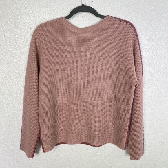 Johnny Was Calme Sweater Womens Small Cashmere Waffle Whip Stitch Knit Cozy NEW - Picture 2 of 10